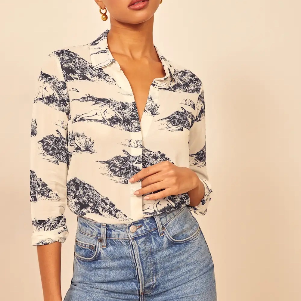 Reformation Violet Top - M